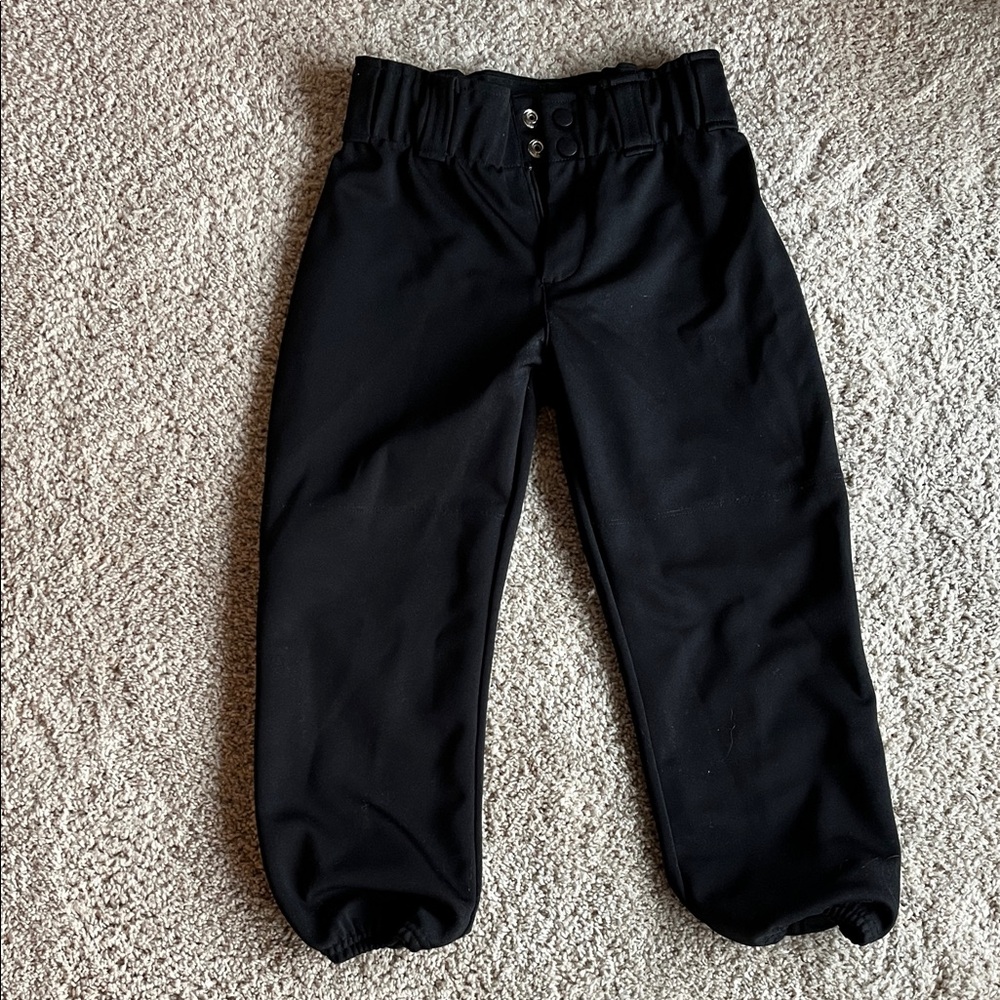 Girl’s Black Softball Pants